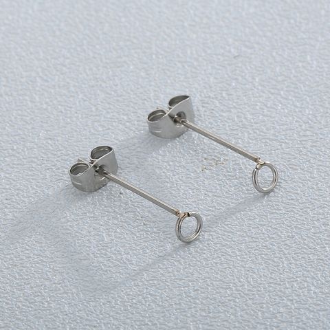 1 Pair Basic Round Stainless Steel Ear Studs