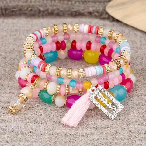 Ethnic Style Geometric Alloy Resin Women's Bracelets