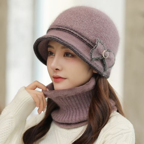 Women's Elegant Simple Style Solid Color Bowknot Wide Eaves Bucket Hat