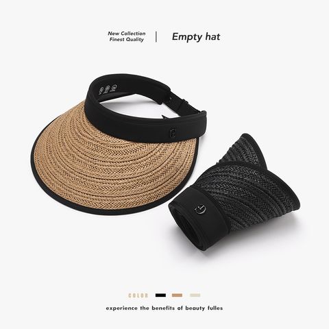 Women's Vacation Color Block Curved Eaves Sun Hat