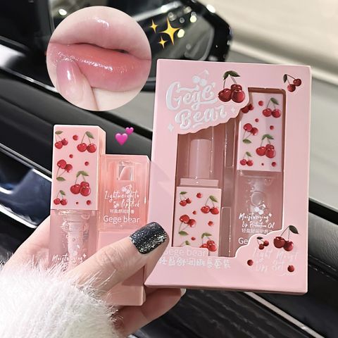 Elegant Cute Cherry Plastic Lip Gloss