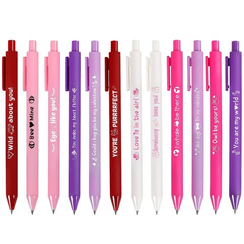 1 Piece Letter Class Learning Daily Valentine's Day Mixed Materials Pastoral Ballpoint Pen