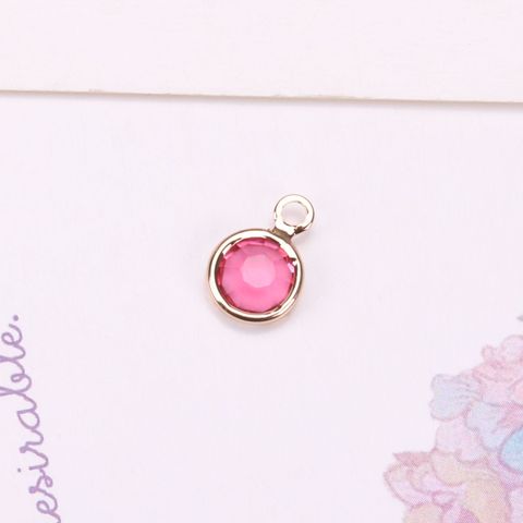 Simple Style Solid Color Copper Inlay Artificial Crystal Jewelry Accessories