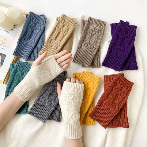 Unisex Sweet Simple Style Solid Color Gloves 1 Pair