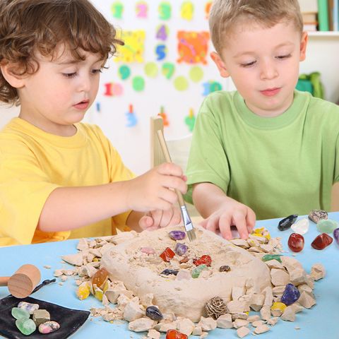 Table & Floor Games Kids(7-16years) Color Block Gypsum Toys