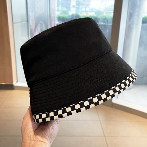 Women's Streetwear Lattice Flat Eaves Bucket Hat