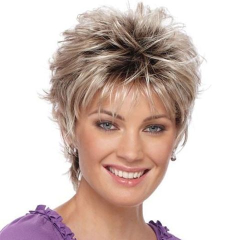 Women's Simple Style Casual Party High Temperature Wire Homogeneous And Oblique Short Curly Hair Wigs