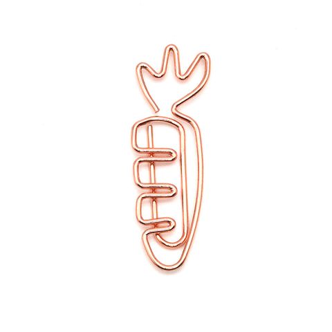 1 Piece Solid Color Class Learning School Metal Cute Paper Clip