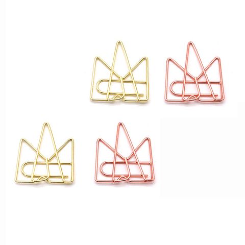 1 Piece Solid Color Class Learning Metal Casual Paper Clip