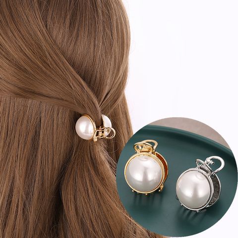 Women's Lady Solid Color Metal Plating Hair Claws