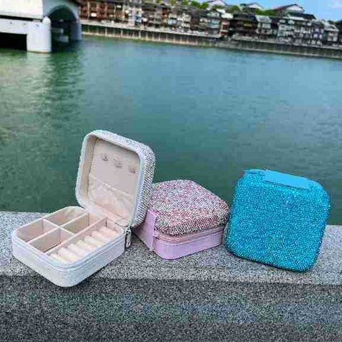 Novelty Solid Color Oxford Cloth Jewelry Boxes