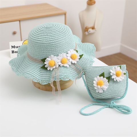 Girl's Cartoon Style Sweet Simple Style Flower Bucket Hat