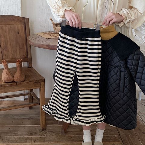 Casual Stripe Cotton Pants & Leggings