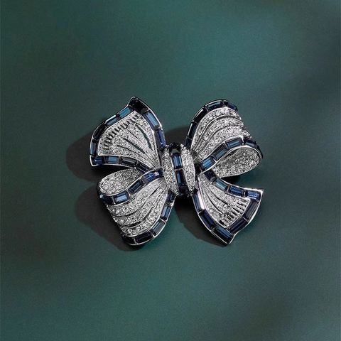 Lady Bow Knot Alloy Inlay Artificial Pearls Women's Brooches