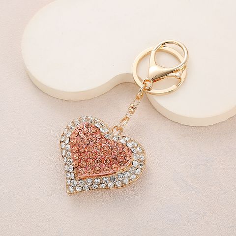 Sweet Simple Style Heart Shape Alloy Inlaid Zircon Valentine's Day Unisex