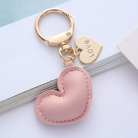 Cute Heart Shape Pu Leather Valentine's Day Unisex Bag Pendant Keychain