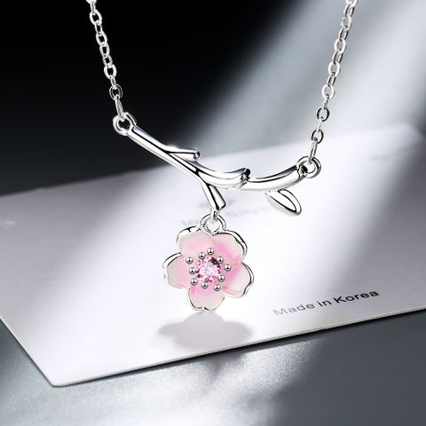Simple Style Flower Copper Plating Gold Plated Pendant Necklace