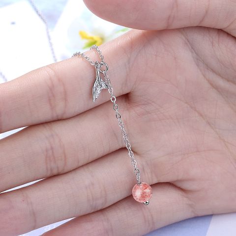 Simple Style Solid Color Copper Inlay Zircon Pendant Necklace