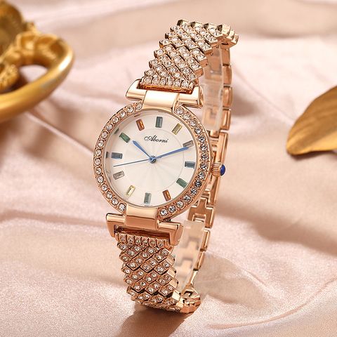 Shiny Solid Color Jewelry Buckle Quartz Women's Watches