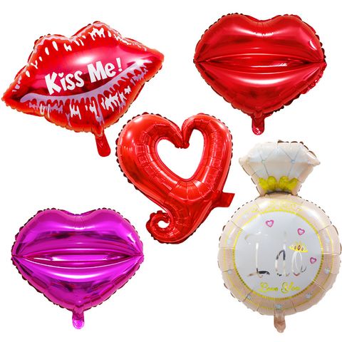 Valentine's Day Exaggerated Sweet Heart Shape Aluminum Film Party Festival Balloons
