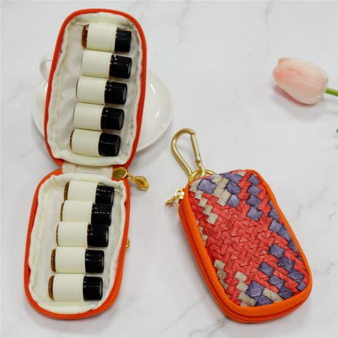 Ethnic Style Pastoral Multicolor Pu Leather Storage Bag Makeup Bags