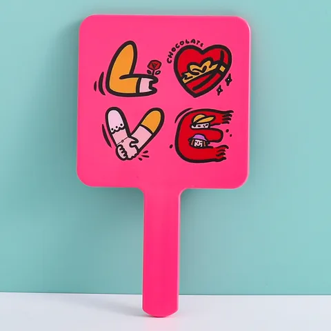 Cute Heart Shape Plastic Mirror 1 Piece