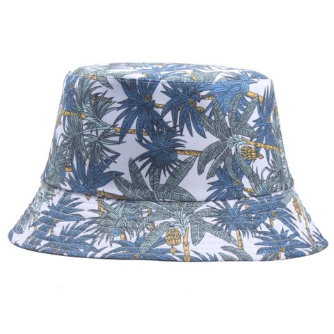 Unisex Basic Flower Flat Eaves Bucket Hat