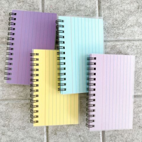 1 Piece Solid Color Class Learning School Paper Retro Notebook