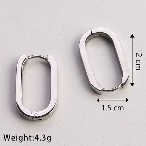 1 Pair Casual Classic Style Commute U Shape Square Heart Shape Plating 304 Stainless Steel 18K Gold Plated Earrings