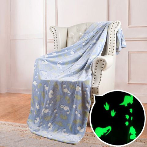 Casual Vacation Color Block Polyester Luminous Blanket