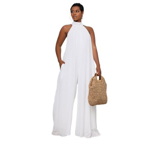 Women's Holiday Family Gathering Tea Party Simple Style Classic Style Solid Color Full Length Jumpsuits