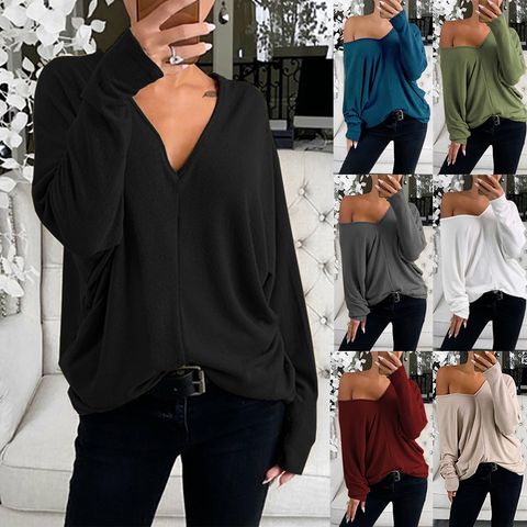 Fashion New V-neck Sweater Women's Long-sleeved Top Wholesale