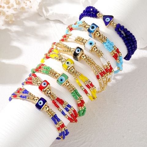 Casual Vintage Style Simple Style Color Block Beaded Resin Beaded Women's Bracelets