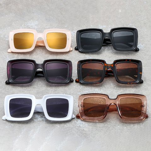 Exaggerated Solid Color Pc Square Full Frame Men's Sunglasses