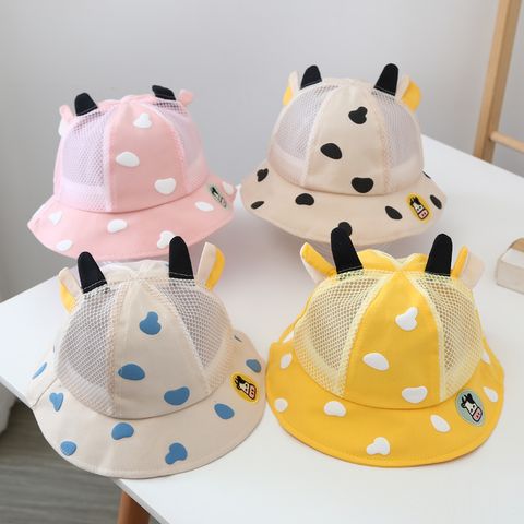 Women's Casual Color Block Embroidery Flat Eaves Bucket Hat