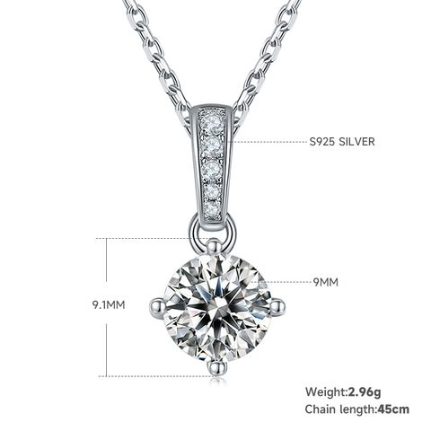 Shiny Solid Color Sterling Silver Plating Inlay Moissanite 18k Gold Plated Women's Jewelry Set
