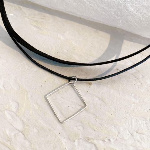 Ig Style Simple Style Rhombus Alloy Women's Double Layer Necklaces