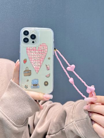 Sweet Letter Heart Shape Plastic   Phone Cases