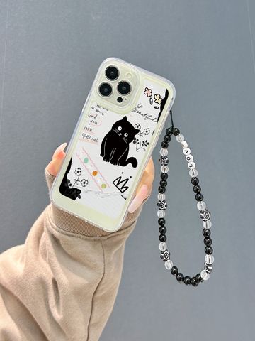 Artistic Streetwear Letter Cat Tpu   Phone Cases