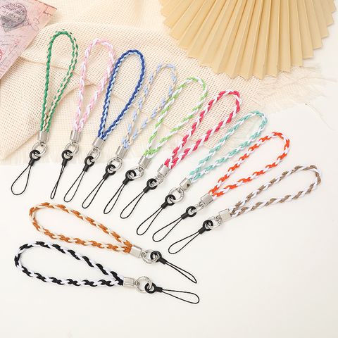 Simple Style Color Block Cotton Polyester Knitting Mobile Phone Chain