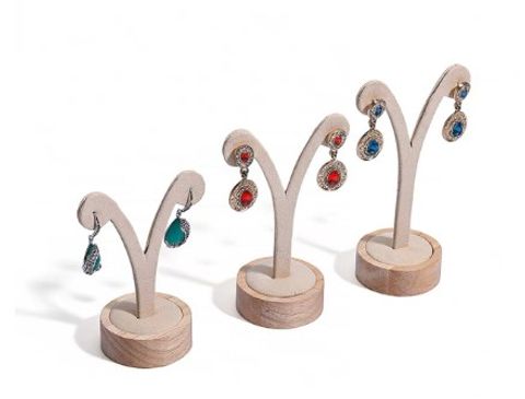 Simple Style Irregular Wood Jewelry Rack