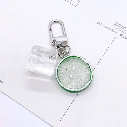 Casual Cute Simple Style Ice Cube Fruit Resin Keychain