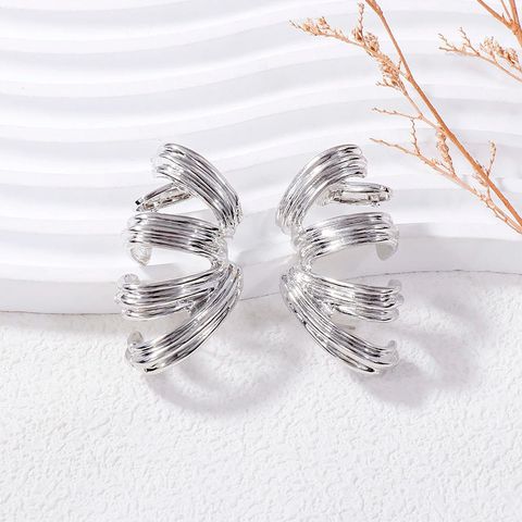 1 Pair Lady C Shape Plating Alloy 18k Gold Plated Ear Cuffs