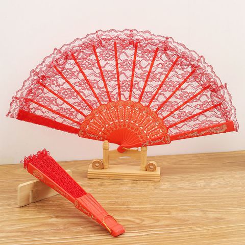 Single Portable Folding Fan Dance Lace Fan Wedding Gift Fan