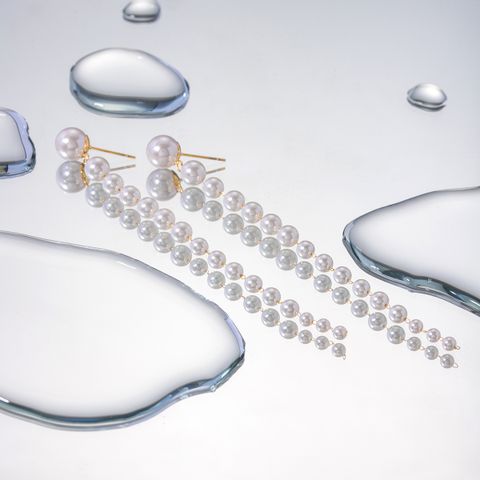 1 Pair IG Style Pearl Stainless Steel Imitation Pearl Drop Earrings