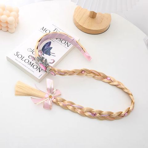 Girl's Simple Style Classic Style Crown Cloth Braid Hair Band