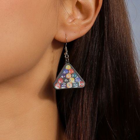 1 Pair Simple Style Triangle Alloy Drop Earrings