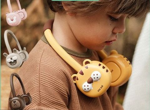 Cute Animal Plastic Usb Charging Fan For Kids