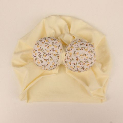 Niñas Bebés Niños Bebes Lindo Color Sólido Lazo Sombrero De Bebe