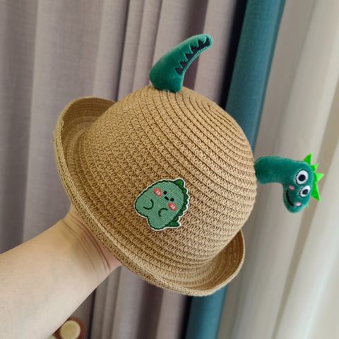 Children Unisex Cute Pastoral Dinosaur Straw Hat